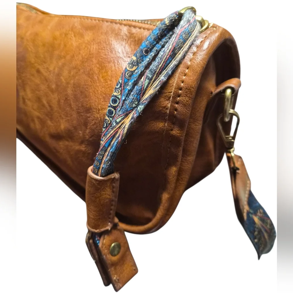 Chala Faux Leather Crossbody Bag with Charms - Picture 7 of 8